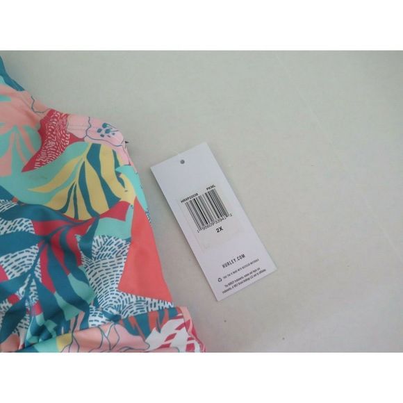 Hurley HRXP22038 Women's Sz 2XL Tropical Design 2-Piece High Waisted Bikini Set - Picture 7 of 7